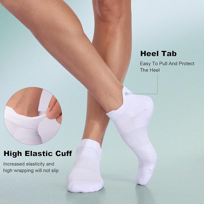 Lapulas Compression Socks for Men & Women, 6 Pair Ankle Running Support Socks for Sports, Casual, Plantar Fasciitis Relief