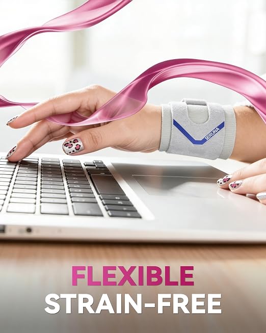 Wrist Brace for TFCC Tears with Adjustable Wrap, Grey | Comfortable Wirst Support Brace for Ulnar Sided Pain, Repetitive Use Injury, Tendonitis, Bowling, Right & Left Fit