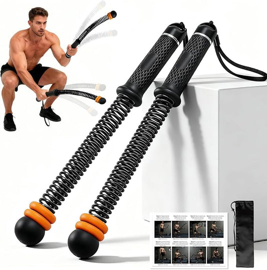 Ropeless Battle Ropes for Home Gym, Weighted Cordless Battle Rope with Adjustable Weights & Anti-Slip Handles, Portable Workout Rope for Strength Training, Anaerobic & Full Body Exercise