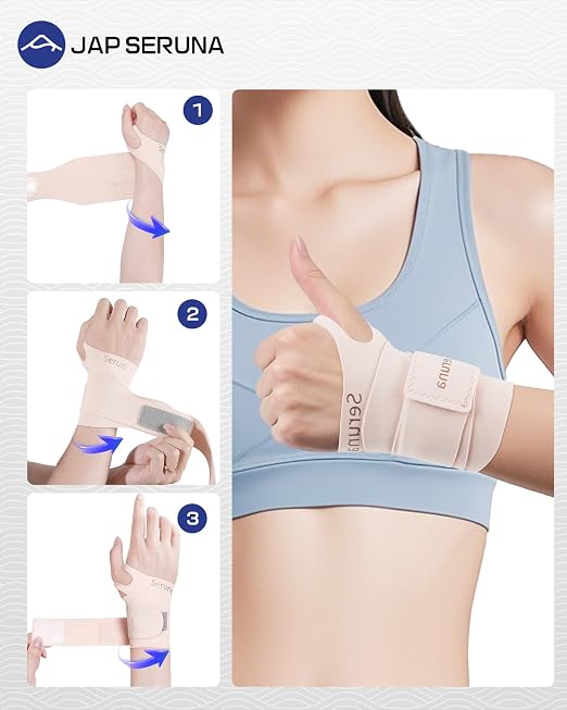 PFZ Ultra-Thin Ulnar Wrist Brace with Double Compression Straps - Wrist Support for Carpal Tunnel, Arthritis, Tendonitis, TFCC, Pain Relief (Single) | Wrist Support for Carpal Tunnel, Arthritis, Tendonitis, TFCC, Pain Relief