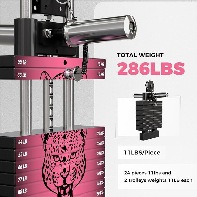 RitFit M1 Pro Smith Machine Cable Crossover Power Cage Home Gym