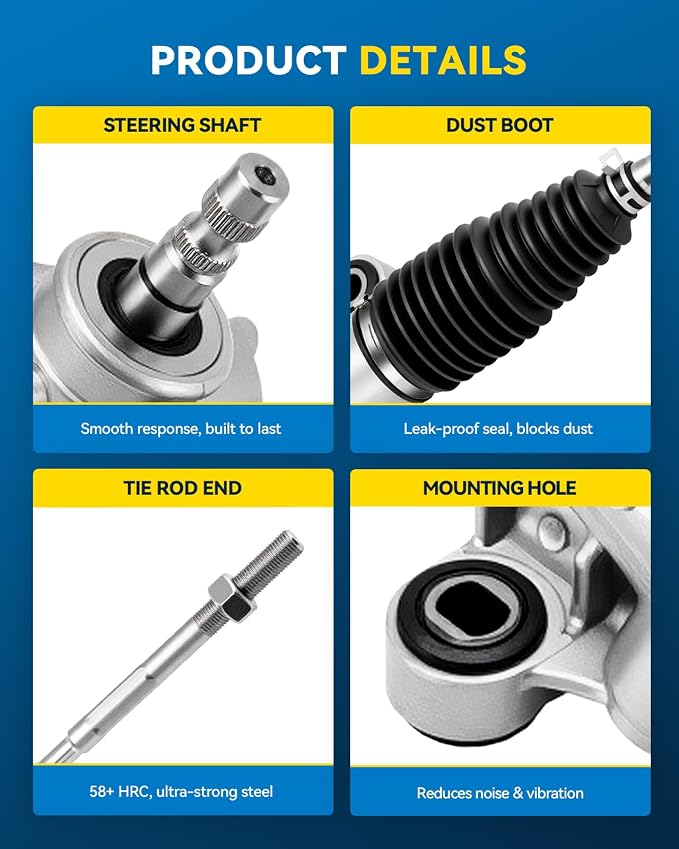 PHILTOP Power Steering Rack and Pinion for Corolla, Matrix, Vibe | 2009-2013 Corolla, 2009-2013 Matrix FWD, 2009-2010 Vibe FWD No.1G2696, 4551002170, 4551002150, 19184329