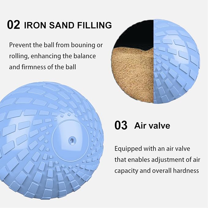 Medicine Ball 8, 10 lbs Slam Ball Weighted Balls for Exercise Strength and Crossfit Workout