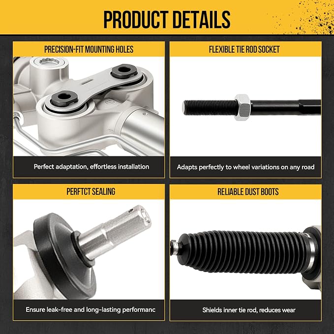 KAC Hydraulic power Steering Rack and Pinion for Tahoe 2008-2013 5.3L/2007 2014 All Models, Suburban 1500/Yukon XL 1500 2007-2014, Avalanche 2007-2013, Yukon 2007 2014 Replace# 221145