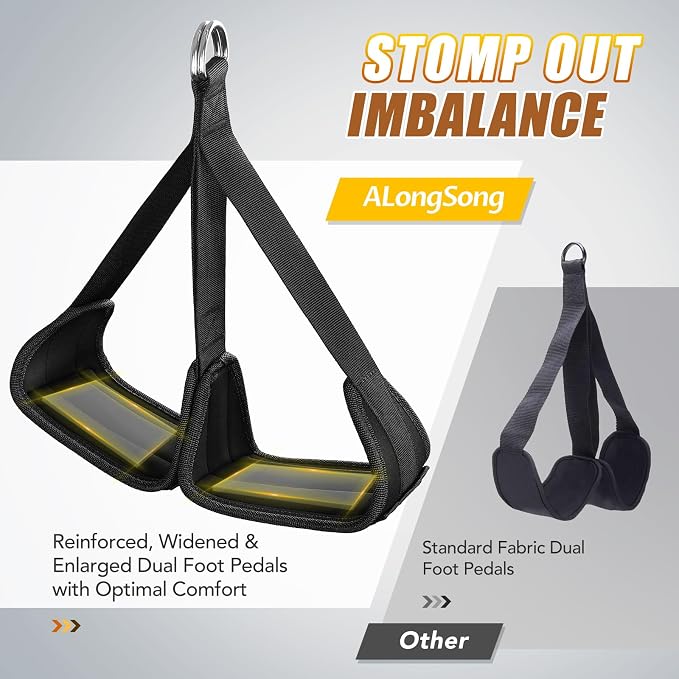 ALongSong Pull Up Assistance Bands with Foot Support Pedal - Upgraded Heavy Duty Resistance Bands Adjustable Weight/Height with 80Lbs Bands&Measured Strap for Strength Training Home Gym