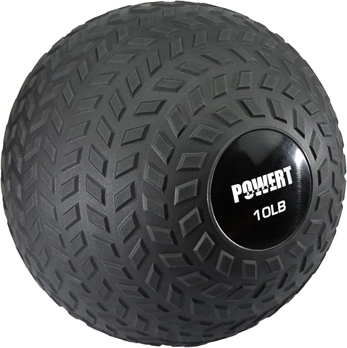POWERT Slam Ball Weighted Ball Core Muscle Cardio Workout |Easy to Grip Tread & Heavy Duty Durable Rubber Shell