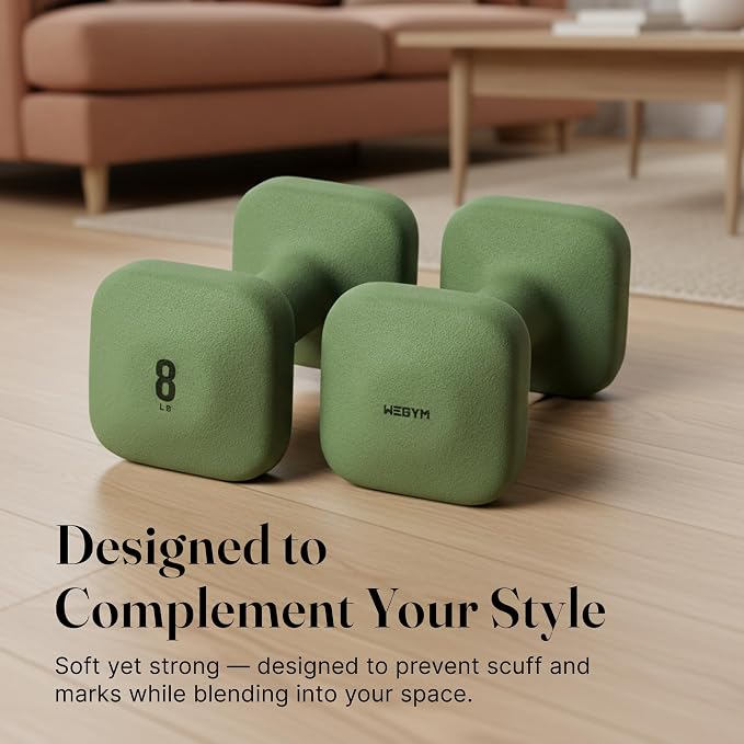 WeGym Square Dumbbells for Home Gym, Hand Weights for Strength Training