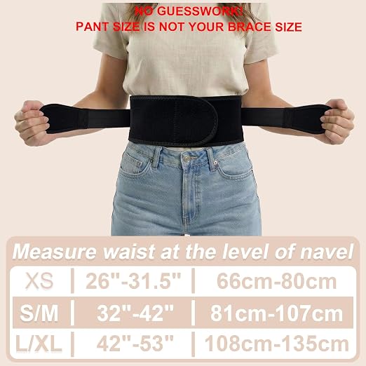 Slim & Narrow Back Brace for Lower Back Pain Women and Men, Lightweight & Thin Back Support Belt for Sciatica, Herniated Disc Relief, Breathable Lumbar Support Belt with Dual Adjustable Compression-S/M