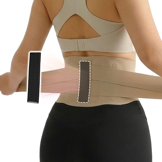 Ultra Thin Back Brace for Back Pain Relief, Skin Color, M(WAIST:28"-31")