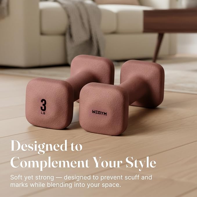 WeGym Square Dumbbells for Home Gym, Hand Weights for Strength Training