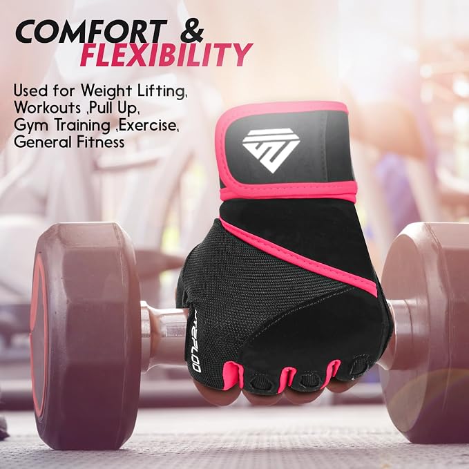 Workout Gloves Gym Gloves Weight Lifting Gloves for Men Women with Full Palm Pad,Strong Wrist Wraps Support,Enhanced Grip,for Fitness,Training,Weightlifting,Exercise