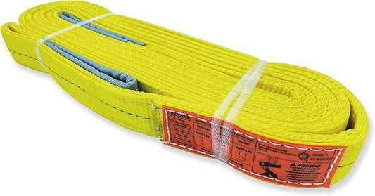 2-Ply Lifting Sling Straps 2”x 20ft, KODIAK STRAPS Heavy Duty Flat Eye Lift Sling, for Rigging Moving Towing Hoisting -1Pack