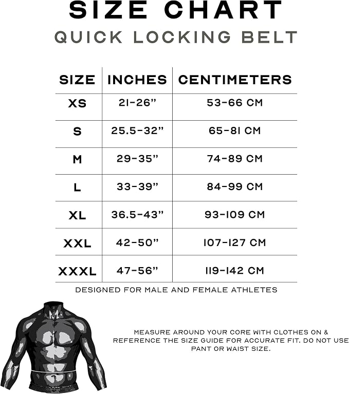 Gymreapers Quick Locking Weight Lifting Belt for Men Gym Belt for Powerlifting Deadlift Belt with 4 Inch Neoprene Metal Buckle Back Support Weightlifting Belt Women