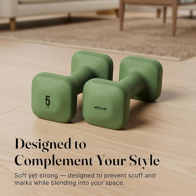 WeGym Square Dumbbells for Home Gym, Hand Weights for Strength Training