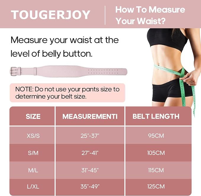 Women's Weight Lifting Belt 4 Inch Wide, Gym Powerlifting Belt for Women with Padded Lumbar Support, Adjustable Fitness Belt for Deadlift, Squats, Cross Training & Workout
