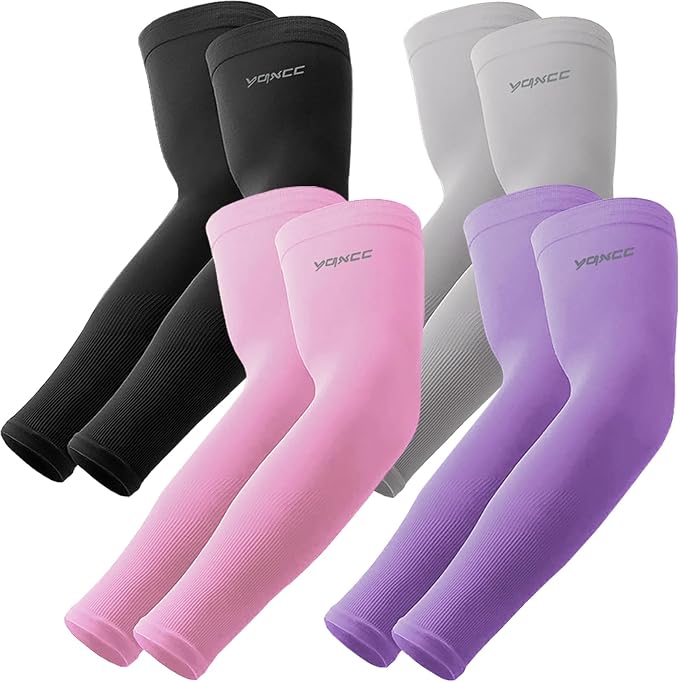 YQXCC Arm Sleeves Cooling UV Sun Protection Sport Compression for Men Women | UPF50, Tattoo Coverage, Lightweight, Breathable, Seamless Cover Arms, Daily Wear, Outdoor Work, Basketball Baseball Golf