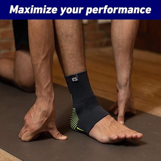 Neo-G Ankle Compression Sleeve Sports – Active – Ankle Compression Sleeve for Running - Lightweight, Elastic, Helps with Strains, Weak Ankles, Injury Recovery, Ankle Swelling Relief - XL