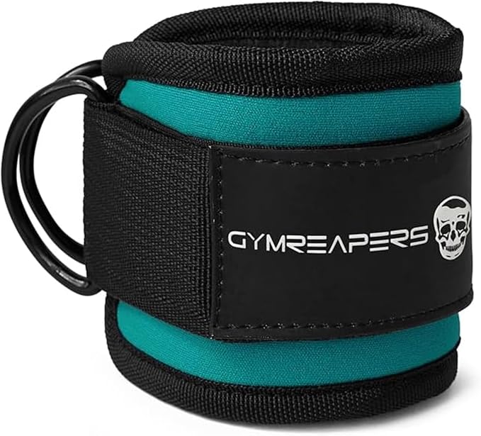Gymreapers Ankle Straps For Cable Machine Kickbacks, Glute Workouts, Lower Body Exercises - Adjustable Leg Straps with Neoprene Padding