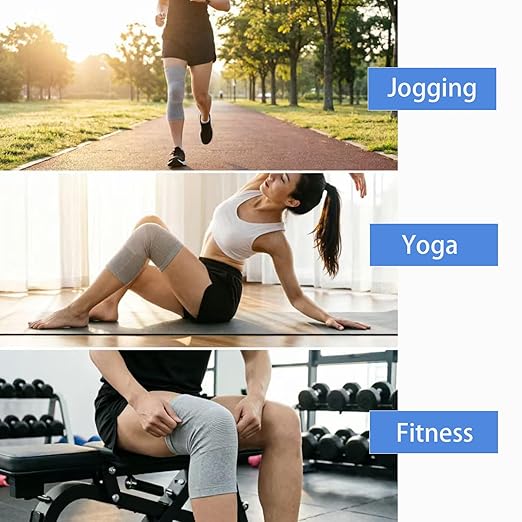 One Compression Knee Sleeves, Knee Brace for Women Men Knee Pain, Elastic Compression Leg Sleeves for Arthritis, Ideal for Running, Hiking, and Daily Wear (Black, M)