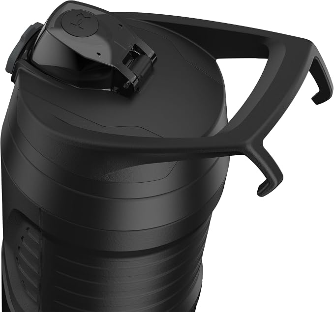 Under Armour 32 oz Insulated Water Bottles - Sports Water Jug with Fence Hook, Leak Resistant for Baseball, Football & More, 32 oz Insulated, Black/Black