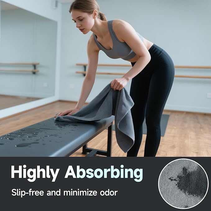 Yoga Mat Towel - Non-Slip Microfiber for Hot Yoga & Pilates | Super Absorbent, Lightweight & Machine Washable 72"x25" (Pink + Gray)