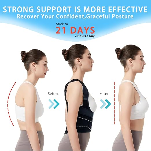 Posture Corrector for Women and Men,X-Back Brace Lower Back Support,Adjustable Straightener for Scoliosis Hunchback Correction,Shoulder Pain Relief Spine Corrector Posture Trainer