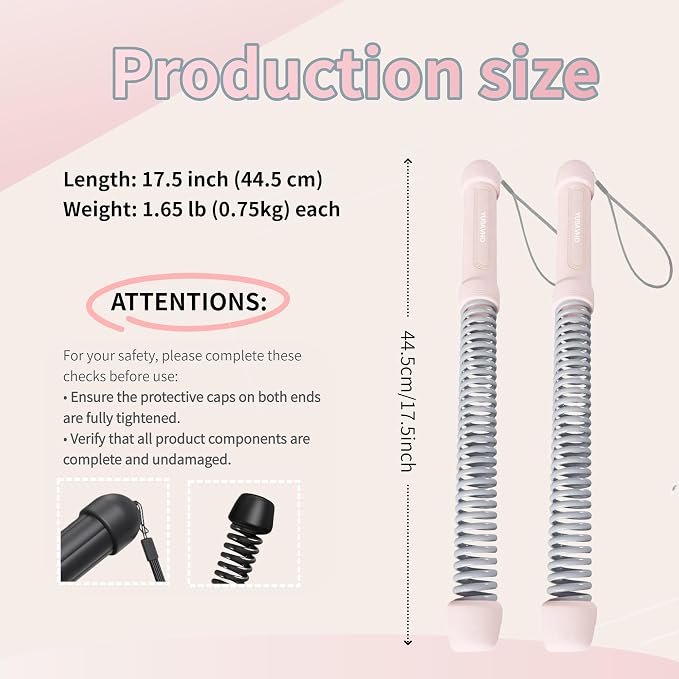 Ropeless Battle Ropes for Home Gym-Portable Cordless Training Rope Fitness Equipment for Men&Women,Weighted Workout Gear for Upper Body Cardio,Low-Impact Exercise Ropes for Small Spaces (Pink)