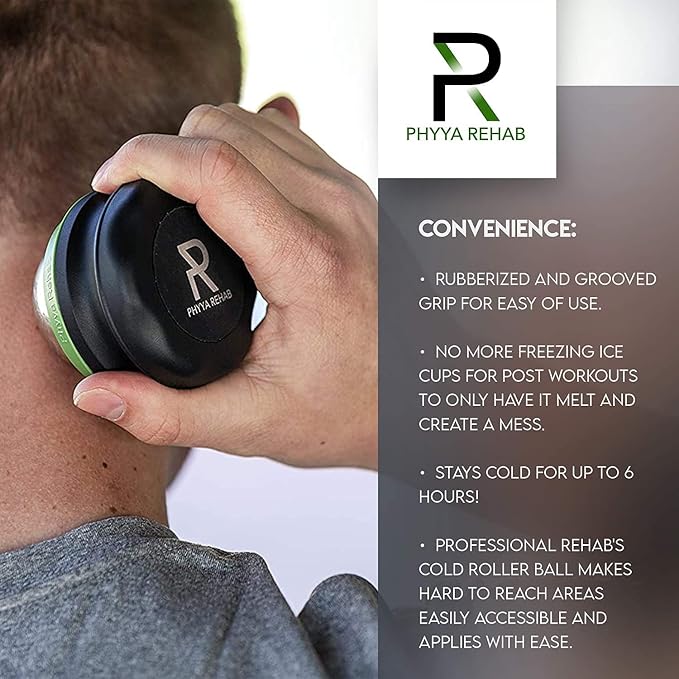 Phyya Rehab - Massage Ice Roller Ball - Roller for Muscles Deep Tissue - Cold Therapy - Plantar Fasciitis Roller