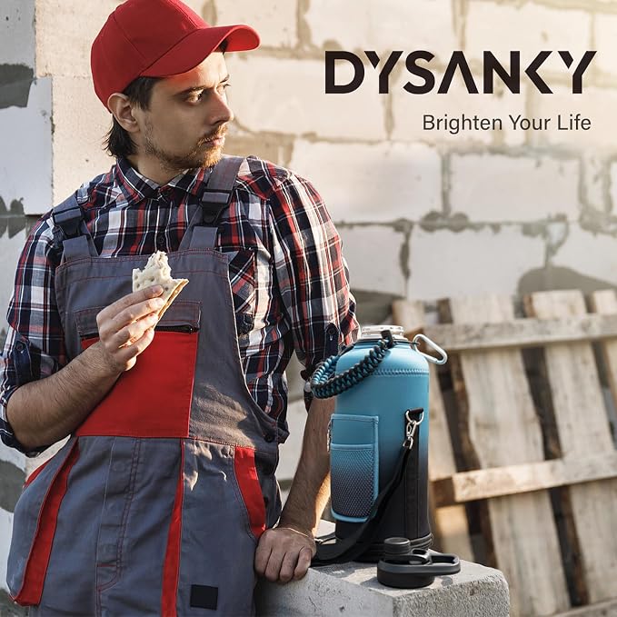 DYSANKY Insulated Water Bottle with Portable Carrier Bag for Outdoor 87 oz