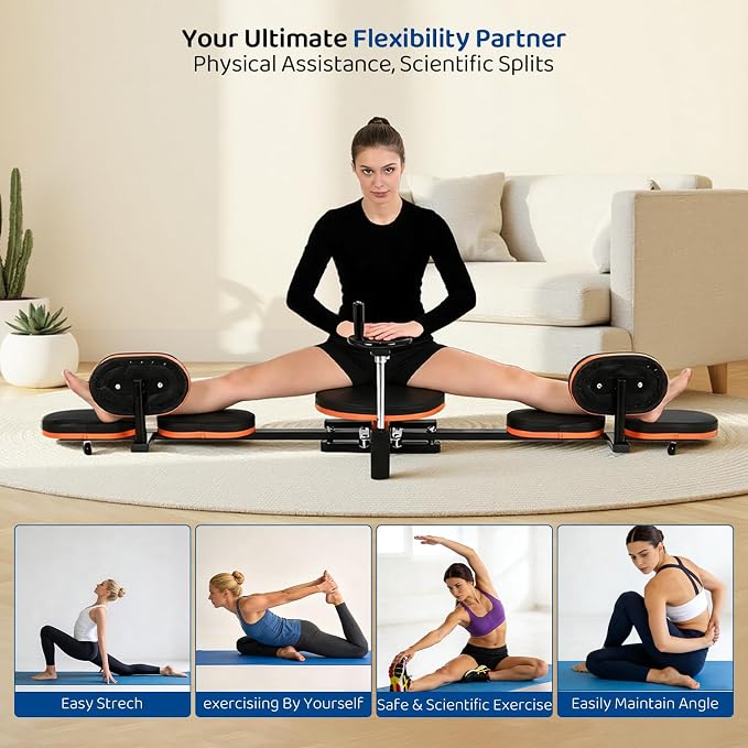 Leg Stretcher Machine, 200° Adjustable Split Trainer, 220 lb Steel Frame | 200° Adjustable Split Machine for Ballet,Home Gym Leg Stretching Training Machine, Suitable for Yoga, Home Gym Dedicated