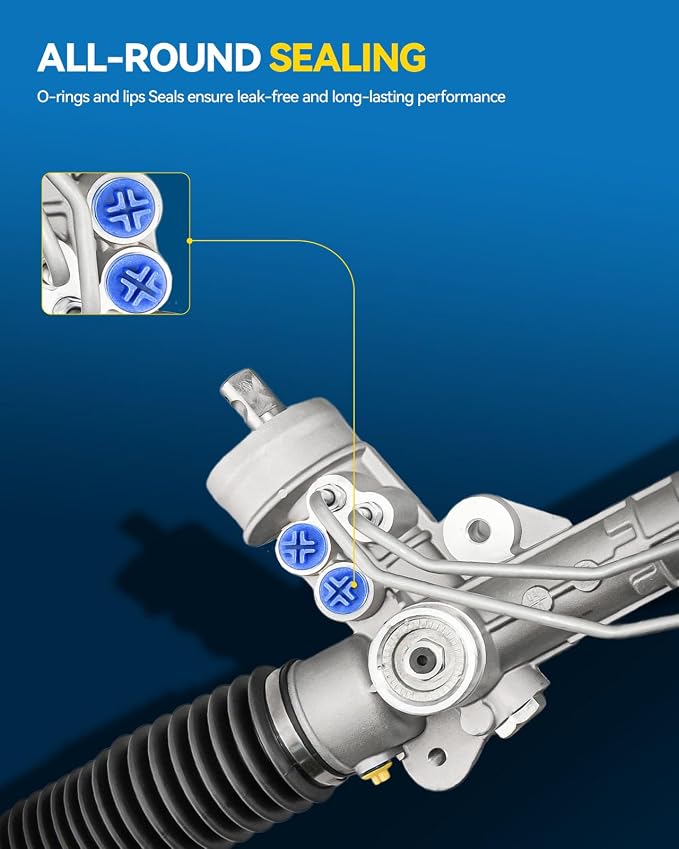 PHILTOP Power Steering Rack and Pinion Compatible with A4 Quattro 2002-2004 All Models/2005 1.8T/2005-2006 3.0L, A4 2002-2003 2005 All Models/2004 2006 1.8T/2004 3.0L, Hydraulic Rack and Pinion 262914