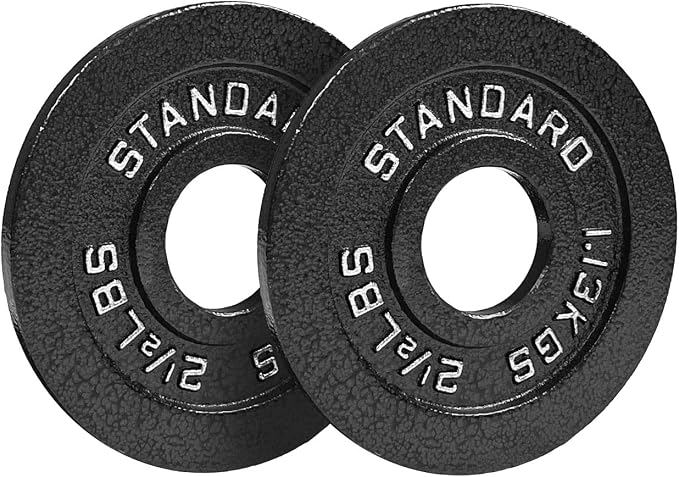 Steel Olympic Plates 265lb Set - Olympic Standard Premium Coated 2.5lb, 5lb, 10lb, 25lb, and 2x 45lb Pairs for Weight Lifting Powerlifting