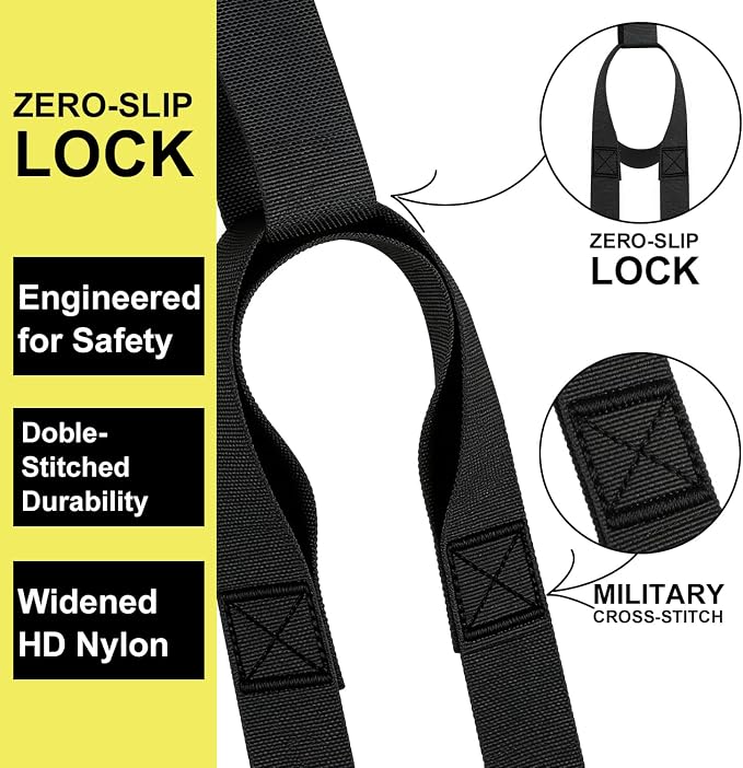 Home Resistance Training Kit - Sling Trainer with Door Anchor | Adjustable straps; Extra-grip handles; Pull ups, dips, rows; Max 500kg; Portable for home, travel & outdoor