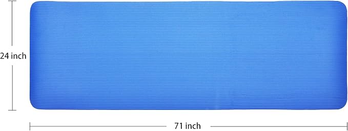 Signature Fitness Extra Thick High-Density Foam Yoga Mat – Multiple Thicknesses (1/2" & 1") / Multiple Colors – Double-Sided Non-Slip Surface – with Carrying Strap for Pilates, Yoga & Home Workouts