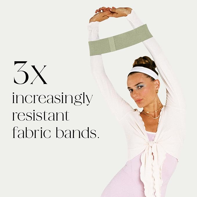 Bala Bands Resistance Bands, Non-Slip Fabric Exercise Bands | Non-Slip Ankle, Legs, Glutes & Booty Bands, Women & Men - Loop Workout Bands for Yoga, Pilates & Strength Training