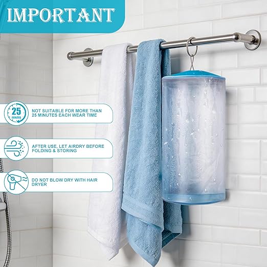 Asunby Knee Cover For Showering, Waterproof Knee Surgery Shower Protector, Soft & Reusable Shower Sleeve for Knee Adult and Youth,Wound,Burns Watertight Protection