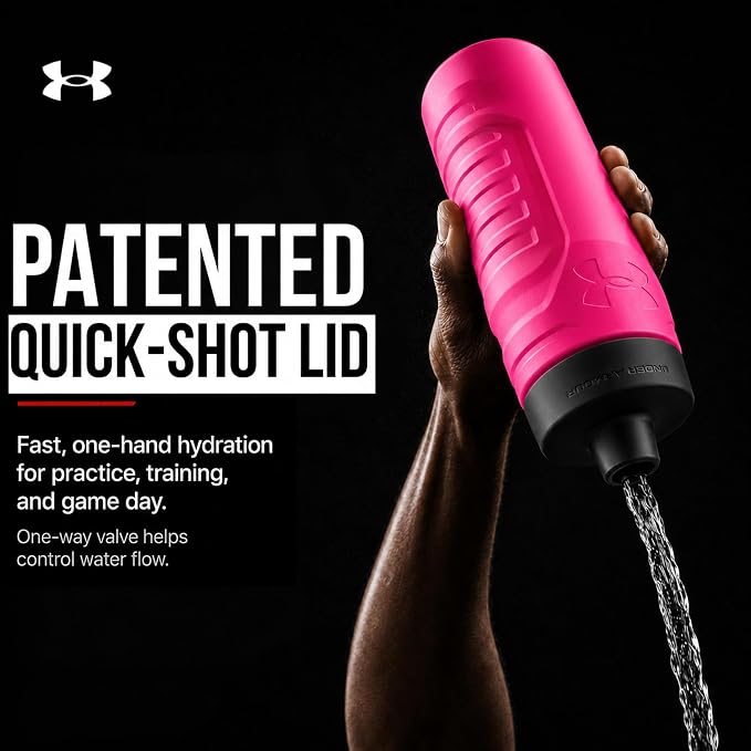 Under Armour 32oz Sideline Squeeze Bottle Hot Pink