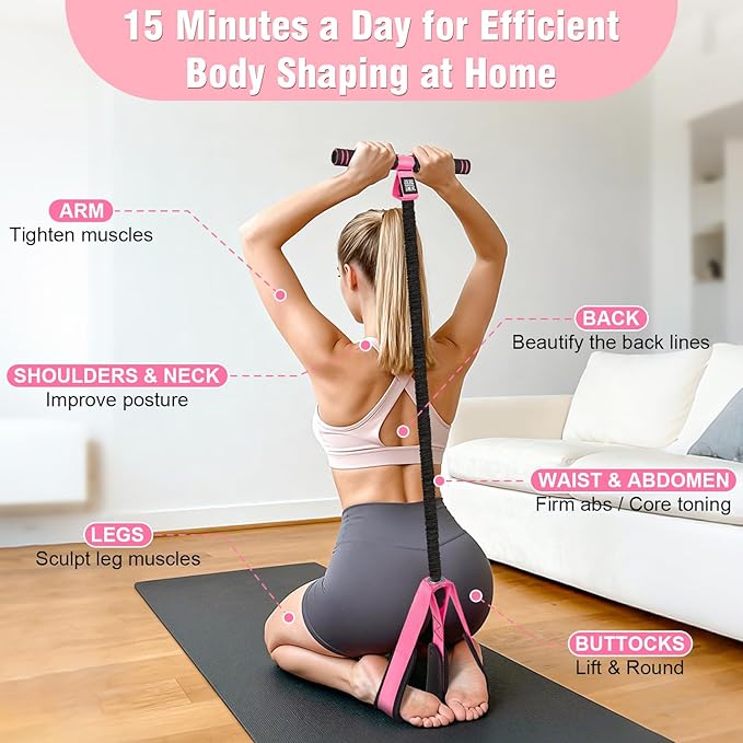 Upgraded Pedal Resistance Band with Handles, Multifunction Foot Pedal Resistance Bands for Abdomen,Waist,Arm, Core/ABS,Leg Workout at Home - Physical Therapy,Stretching,Strength Equipment