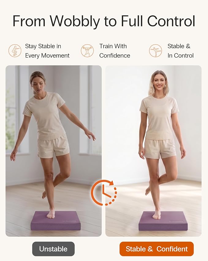 StrongTek Foam Balance Pad, High-Density TPE, 15.8 x 13 x 2 in, Non-Slip | Water-Resistant, Supportive Cushioning, Kneeling Support, Core Strength and Stability Training, Physical Therapy and Yoga