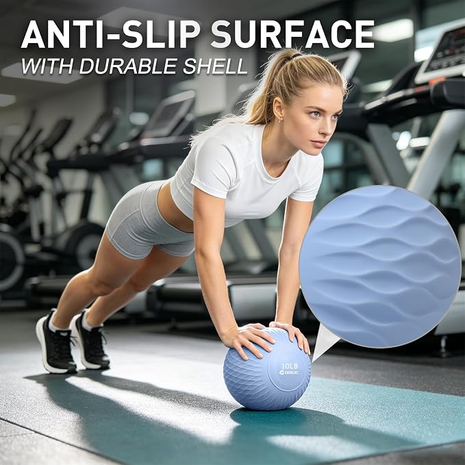 Slam Ball Medicine Ball Weighted Balls for Exercise and Workout, Strength, Cardio, Cross-Training and Core Workouts
