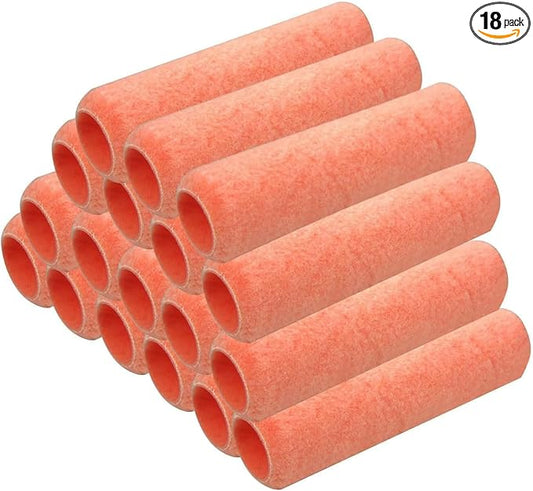 King Origin Paint Roller Covers, 18 Pack, 9 Inch Paint Roller | 3/8" Nap High Dense Roller Covers for Smooth and Textured Rough Surfaces, 9 inch Painting Roller