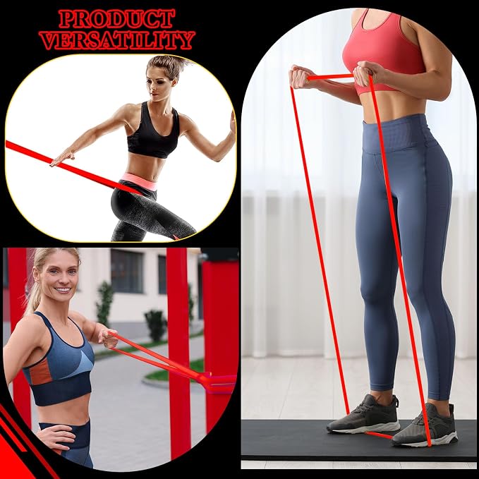 Foilswirl 8 Pcs Resistance Bands for Working Out | Pull Up Assistance Bands, Fitness, Full-body Training, Physical Therapy and Stretch Workout for Men, Women, Home, Outdoor