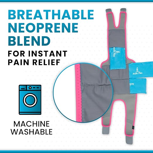 Vive Knee Ice Pack Wrap - Cold/Hot Gel Compression Brace for Pain Relief | Strap for Arthritis Pain, Tendonitis, ACL, Athletic Injury, Osteoarthritis, Women, Men, Running, Meniscus, Patella, & Surgery