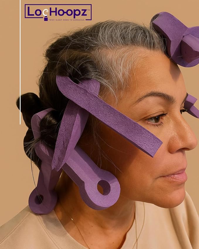 – 10 Long Hair Foam Curling Loops for Microlocs & Sisterlocks, No Heat Hair Curlers for Natural Curls, Soft Sleep-Friendly Rollers for Textured Hair.