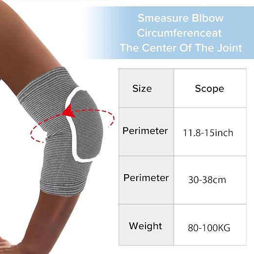 COMNICO 1 Pair Arm Brace Pads Elbow Protector Strap, Breathable Anti-Collision Sponge Tendonitis Fitness Volleyball Basketball Tennis Golfers Knee Support Band for Kids Men Women Elderly