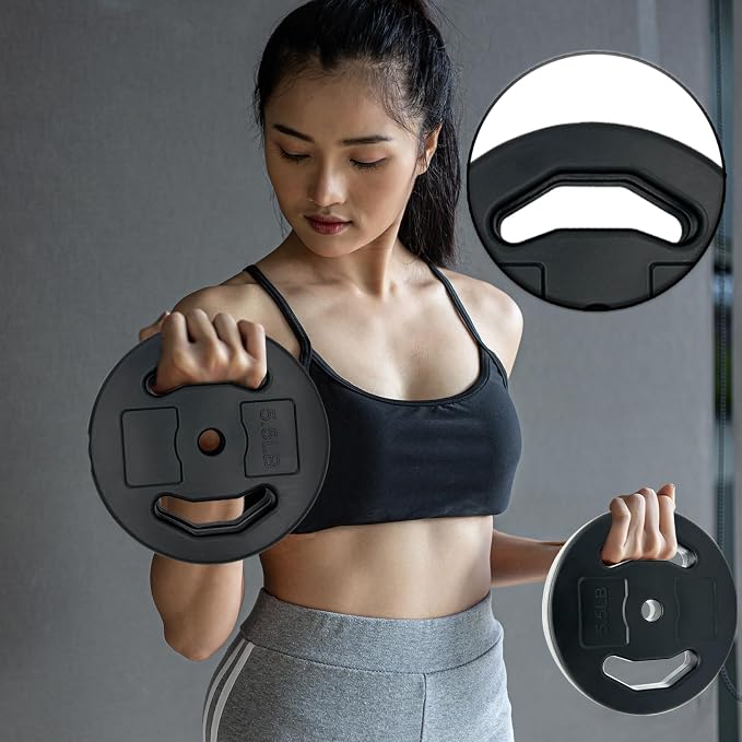 Garvee Adjustable Barbell Weight Set, Adjustable Free Weights Cardio Pump Set for Home Gym,Multi-Color, 20 kg