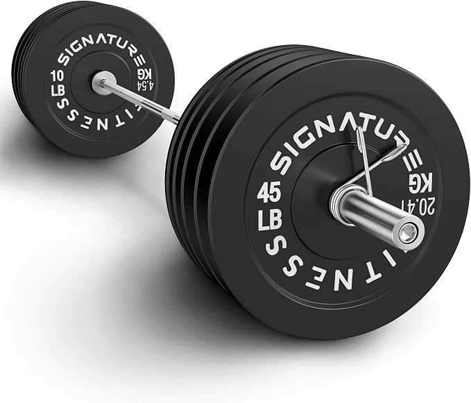 Fitvids 2-Inch Olympic Rubber Weight Plates Sets, Bumper Plates Set Barbell for Strength Training, 160-370 Lbs Multiple Options
