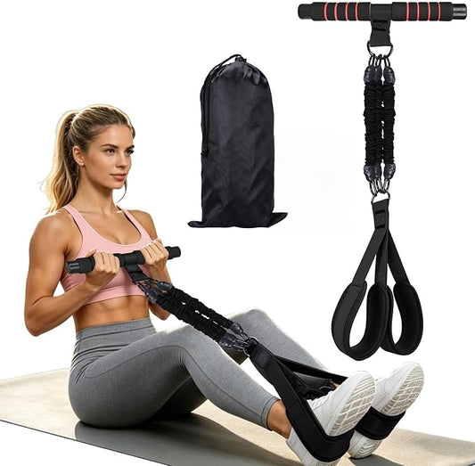 2026 New Resistance Band with Handles&Non-Slip Comfort Pedals, 90LBS Adjustable Latex Bandsfor Women and Men