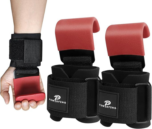 Lifting Hooks for Weight Lifting: Weightlifting Hooks Wrist Straps Hand Grip Support for Deadlift Weightlifting Gym Gloves for Men & Women