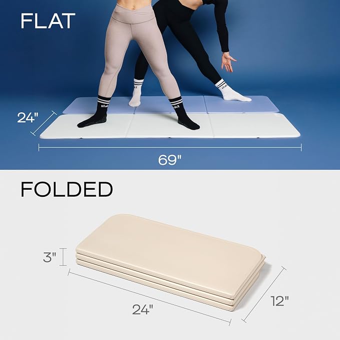 Stakt The Original Foldable Yoga Mat - Non-Slip | Premium foldable exercise & workout mat with non-slip surface, portable for studio or home use, as seen on Shark Tank